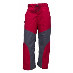 Kalhoty bavlněné letní  dvoubarevné - šedo - červené