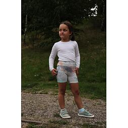 šortky milk-silk - květy na mentolové