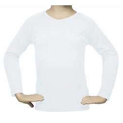 Tričko BAMBOO s UV ochranou  dlouhý rukáv-bílá