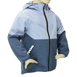 Bunda SOFTSHELL modro -  modrý melír