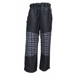 Kalhoty s kostkou se zátěrem a podšívkou-šedé+ černá kostka