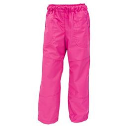Kalhoty šusťákové s FLEECE-růžové