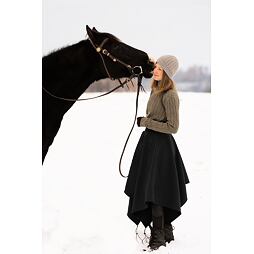 dámská jezdecká sukně - softshellová - černá