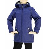 Bunda SOFTSHELL - jeans modrá se strukturou rybí kost